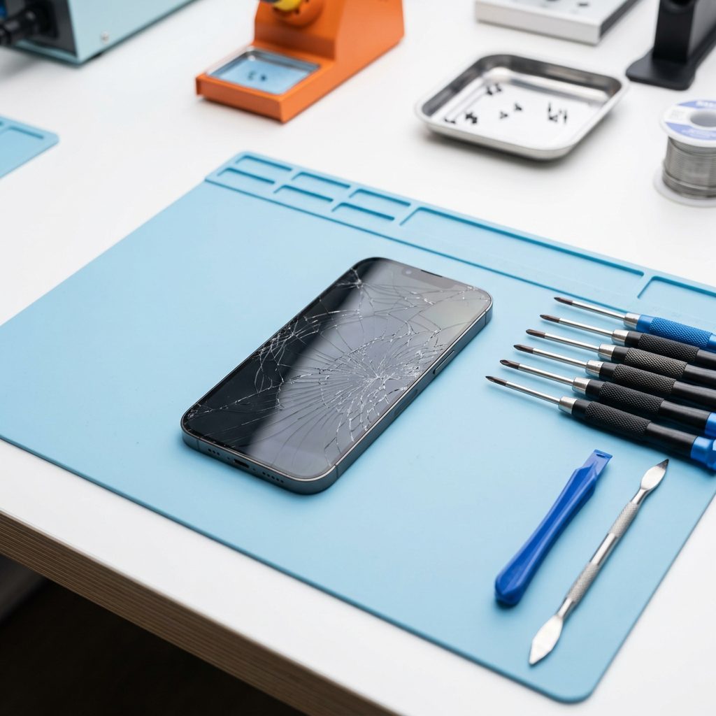 Samsung Galaxy screen repair at Microsmith Electronics Newport